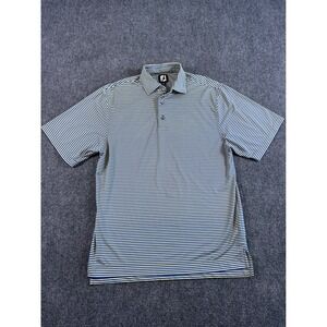 Footjoy FJ Mens Golf Polo Shirt Stripe Short Sleeve Pima Cotton Blend Size Small